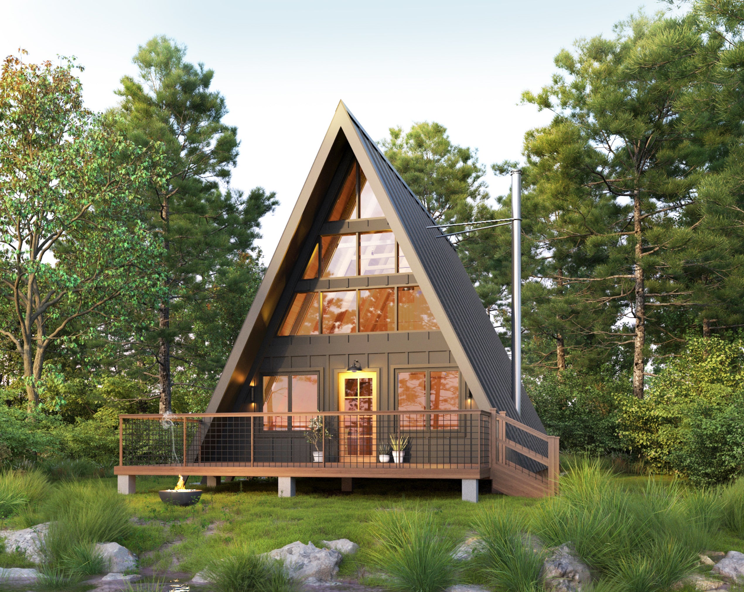 Apex 24x36 Modern A-Frame Cabin