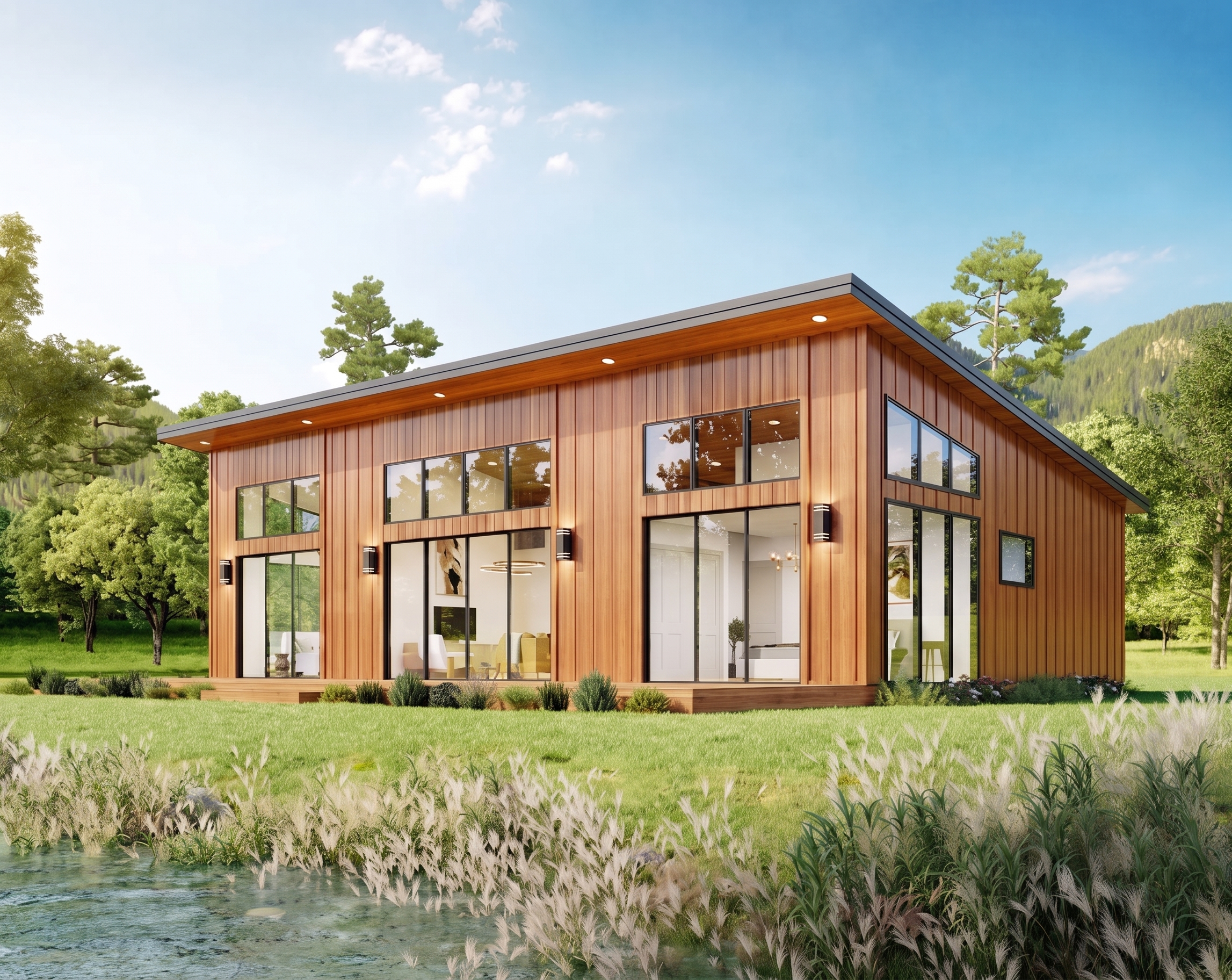 Apex 30x50 Modern Mono Roof Cottage