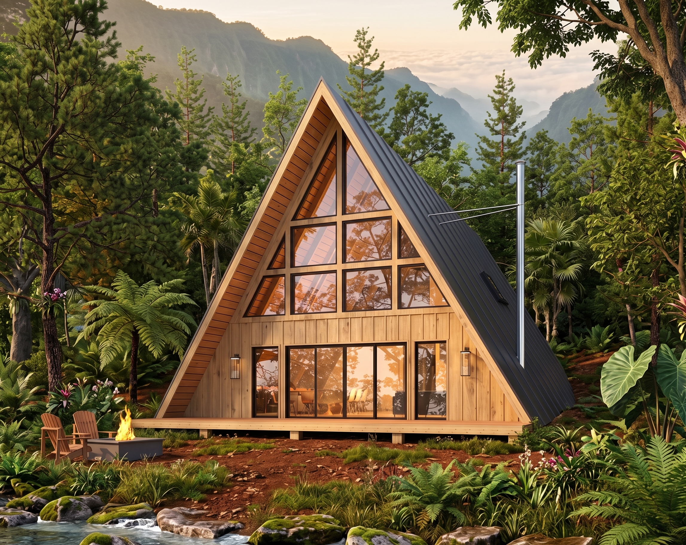 Apex 36x58 Large Modern A-Frame Cabin